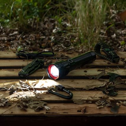 LED Himmennettävä ladattava taskulamppu virtapankilla toiminto LED/30W/5V IPX5 1060 kiiltävä 5000 mAh