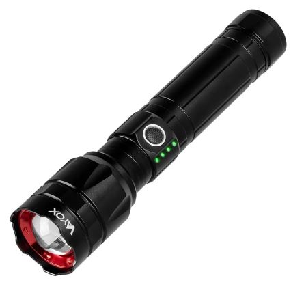 LED Himmennettävä ladattava taskulamppu virtapankilla toiminto LED/30W/5V IPX5 1060 kiiltävä 5000 mAh
