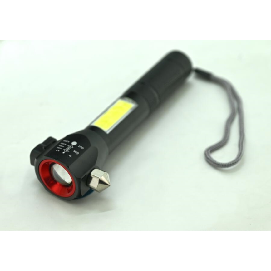 Ladattava LED-taskulamppu LED/3W/5V 200 lm 1200 mAh