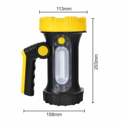 Ladattava LED-taskulamppu LED/5W/4000mAh + LED/3W