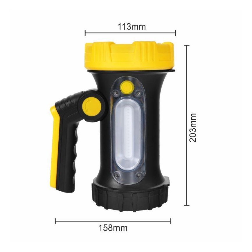 Ladattava LED-taskulamppu LED/5W/4000mAh + LED/3W