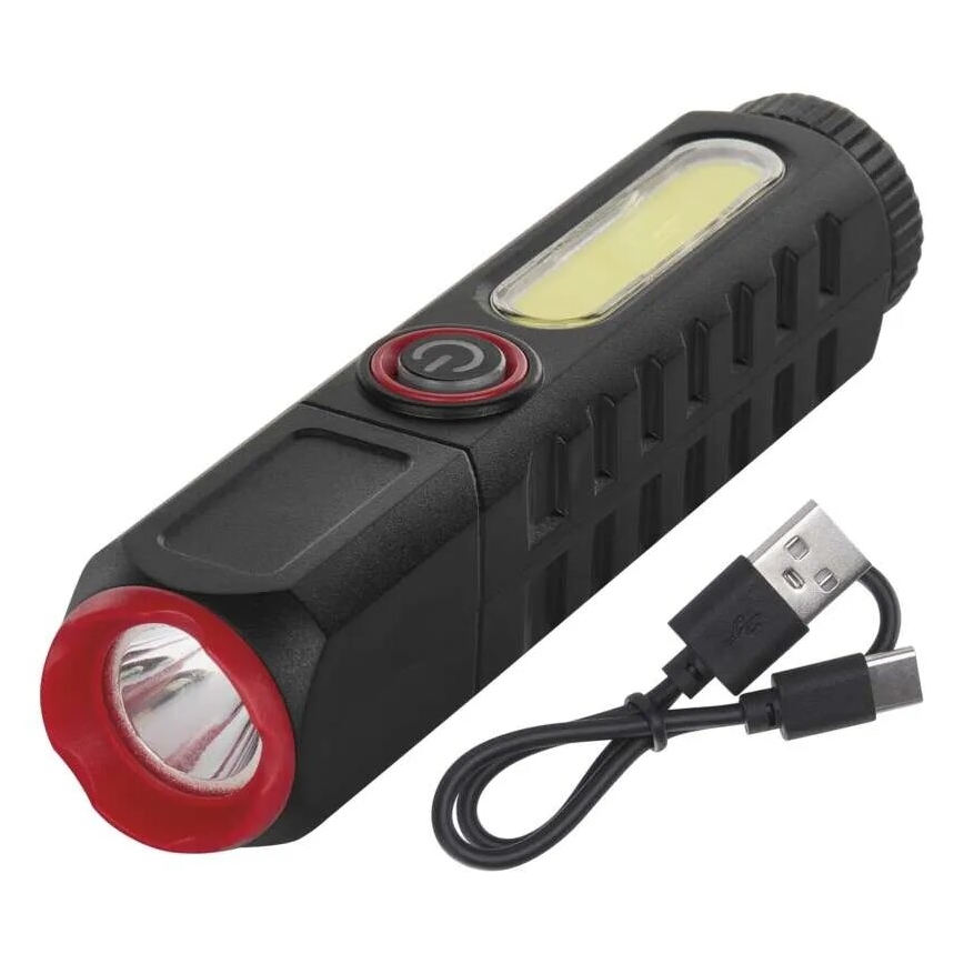 Ladattava LED-taskulamppu LED/USB/3,7V 120 lm 400 mAh