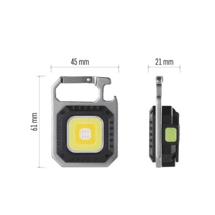 Ladattava LED-taskulamppu LED/USB/3,7V 750 lm 500 mAh