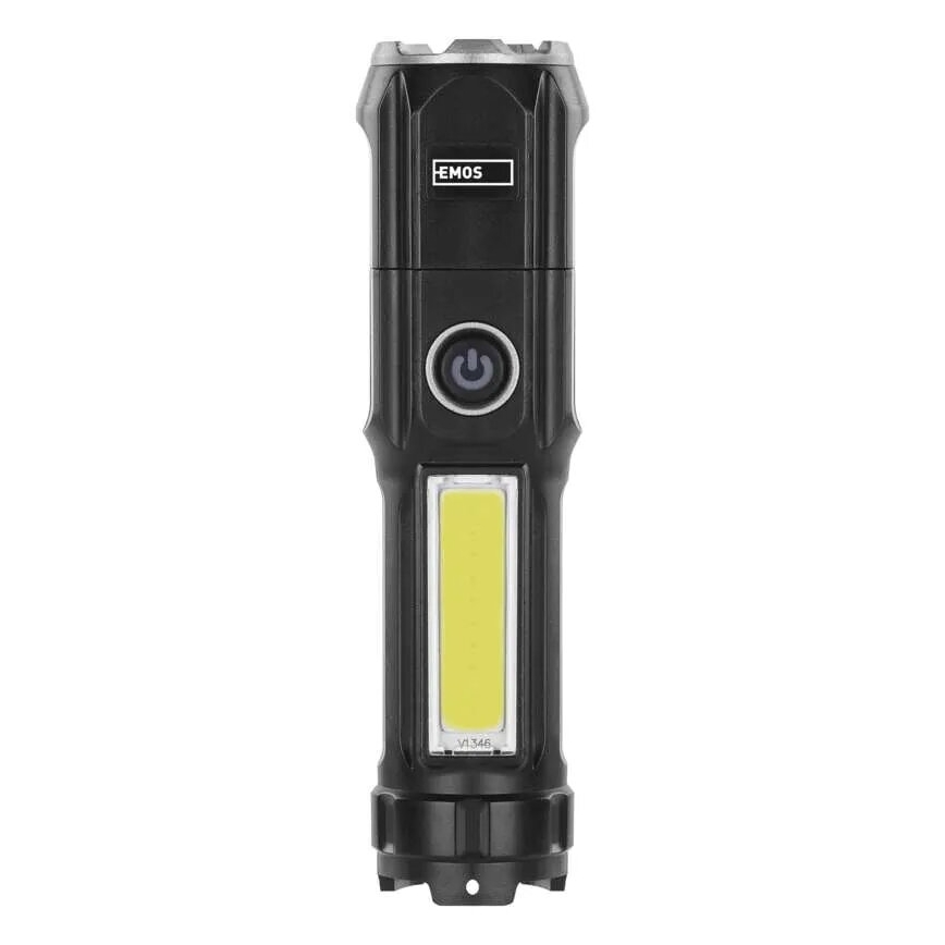 Ladattava LED-taskulamppu LED/USB/3,7V IP44 150 lm 1200mAh