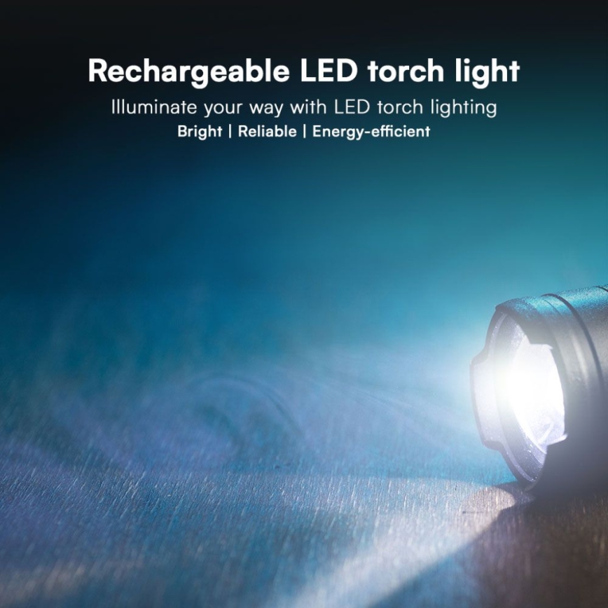 Ladattava LED-taskulamppu USB LED/10W/5V IP54 1000 lm