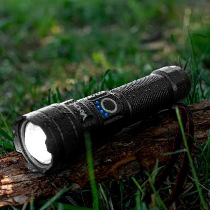 LED Himmennettävä ladattava taskulamppu virtapankilla toiminto LED/10W/5V IPX4 600 kiiltävä 2000 mAh