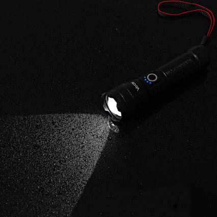 LED Himmennettävä ladattava taskulamppu virtapankilla toiminto LED/10W/5V IPX4 600 kiiltävä 2000 mAh