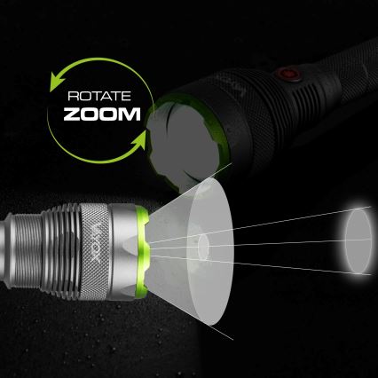 LED Himmennettävä ladattava taskulamppu virtapankilla toiminto LED/5V IPX7 10000 kiiltävä 2600 mAh