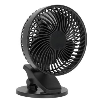 Ladattava pöytä tuuletin klipsillä VIENTO 6W/5V 2000 mAh musta