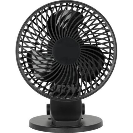 Ladattava pöytä tuuletin klipsillä VIENTO 6W/5V 2000 mAh musta
