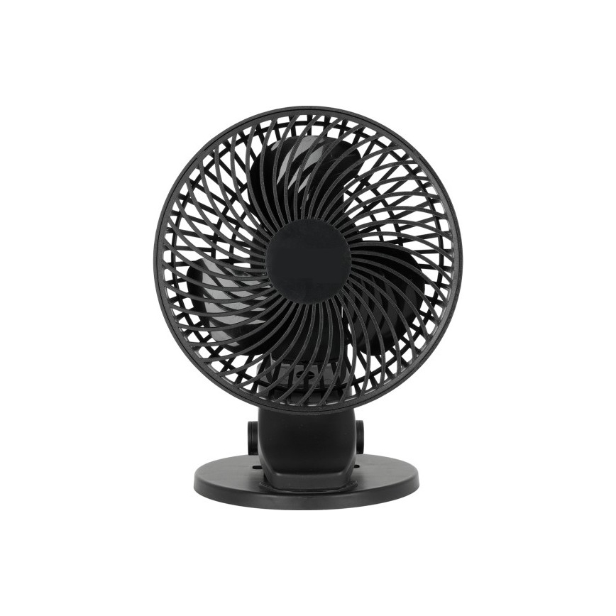 Ladattava pöytä tuuletin klipsillä VIENTO 6W/5V 2000 mAh musta
