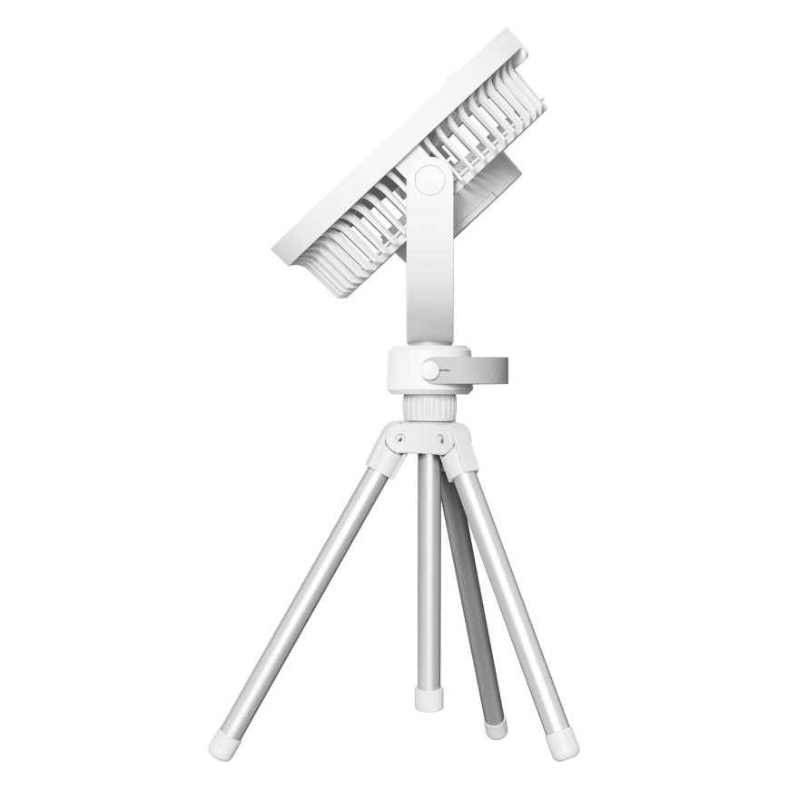 Ladattava pöytätuuletin LED-valolla 8W/3,7V 2400 mAh valkoinen
