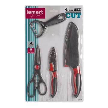 Lamart - Keittiösetti 4 kpl - 2x veitsi, kuoria ja sakset
