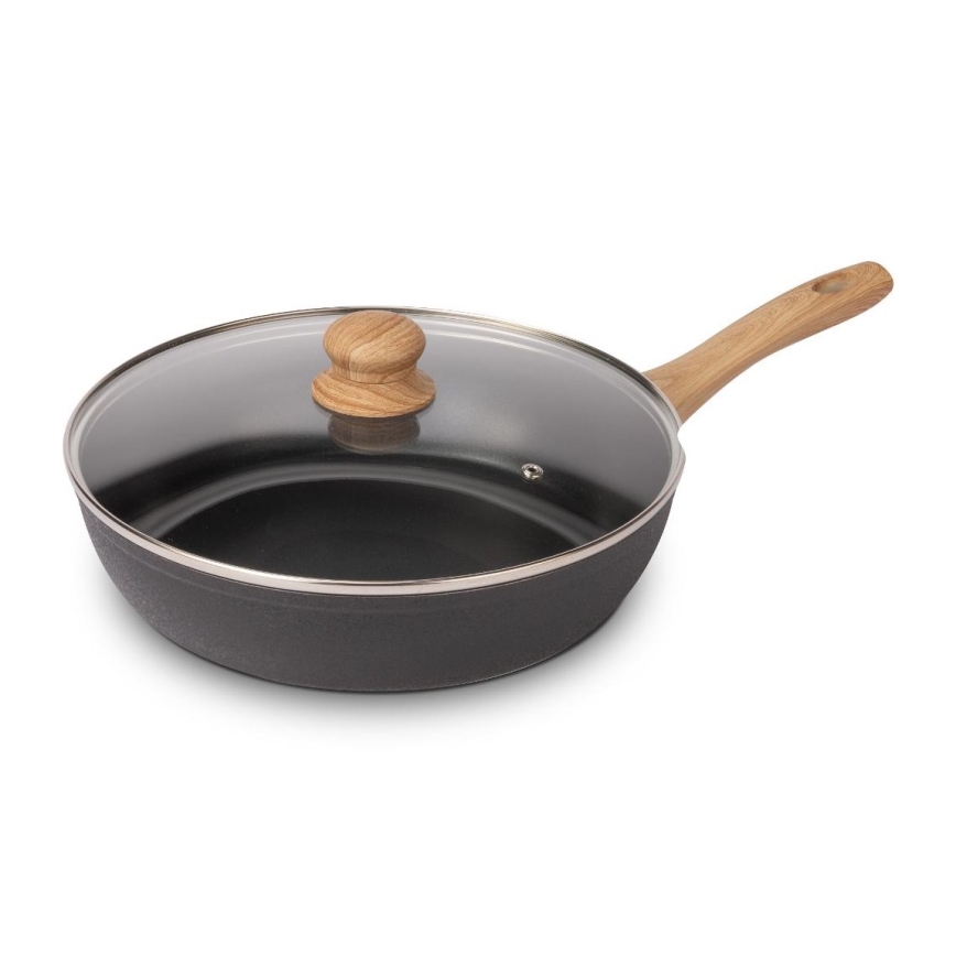 Lamart - Pannu kannella 28 cm musta/ruskea