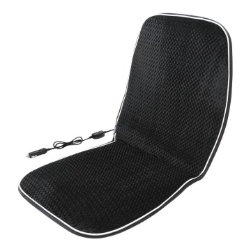 Lämmitetty istuinpäällinen termostaatilla 12V musta