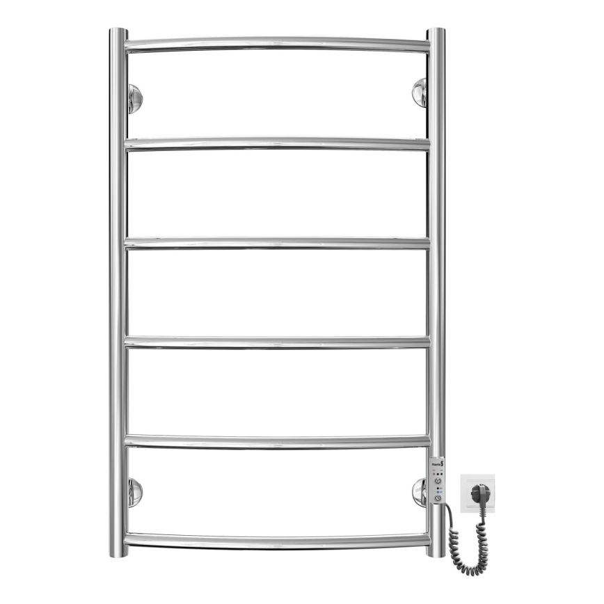 Lämmitetty pyyhekuivain tikkailla CLASSIC 100W/230V 81x53cm ruostumaton/kiiltävä kromi oikea