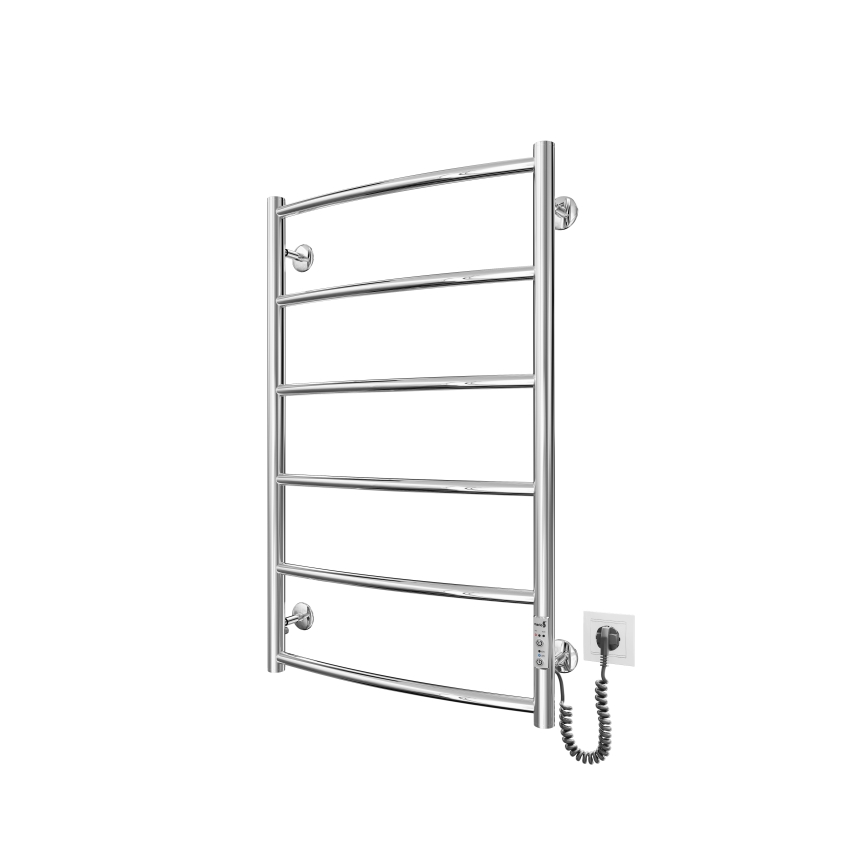 Lämmitetty pyyhekuivain tikkailla CLASSIC 100W/230V 81x53cm ruostumaton/kiiltävä kromi oikea