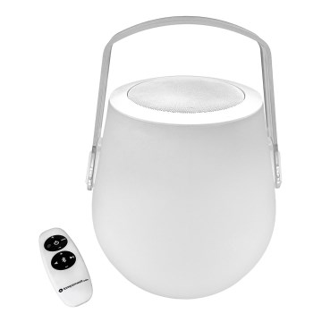 Lampenwelt - Himmennettävä LED-RGB-pöytävalaisin kaiuttimella LED/3W/3,7V Bluetooth 2000mAh IP44 + kauko-ohjaus