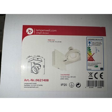 Lampenwelt - LED-seinävalaisin 1xGU10/5W/230V