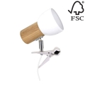 Lamppu kiinnikkeellä SVENDA 1xE27/60W/230V tammi - FSC-sertifioitu