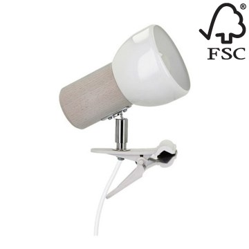 Lamppu kiinnikkeellä SVENDA 1xE27/60W/230V tammi - FSC-sertifioitu