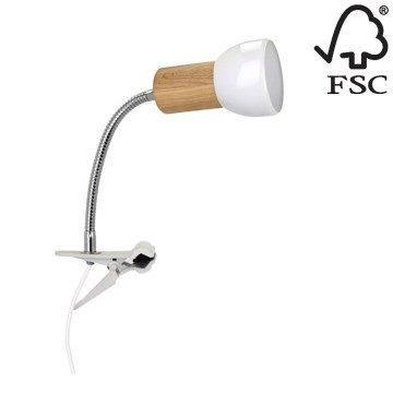 Lamppu kiinnikkeellä SVENDA 1xE27/60W/230V tammi - FSC-sertifioitu