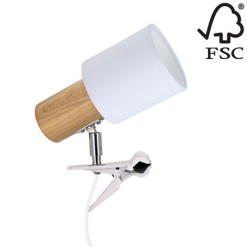 Lamppu kiinnikkeellä TREEHOUSE 1xE27/25W/230V tammi  - FSC-sertifioitu