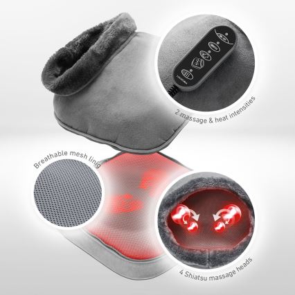 Lanaform - Sähköinen 2-in-1 SHIATSU-jalkahierontalaite 30W/230V