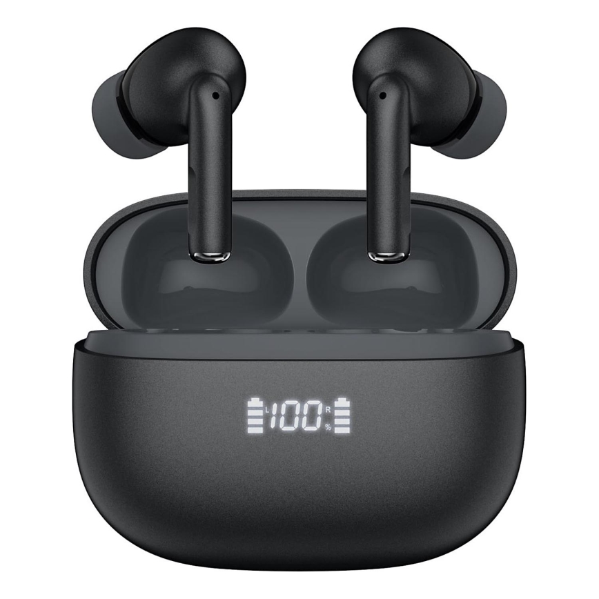 Langaton earphones kanssa ANC+ENC 300 mAh + 2x 40 mAh musta