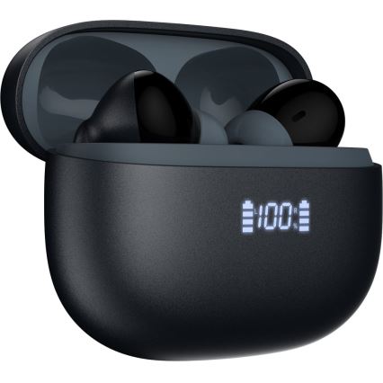 Langaton earphones kanssa ANC+ENC 300 mAh + 2x 40 mAh musta