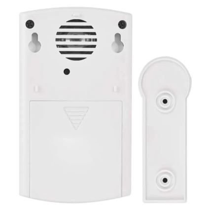 Langaton ovikello 3xAA IP44 valkoinen/hopea