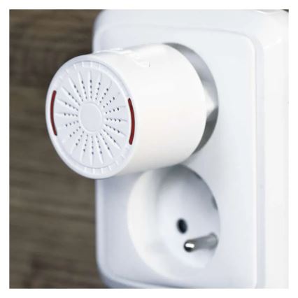 Langaton ovikello pistokkeeseen 230 V + 1 x CR2032, valkoinen