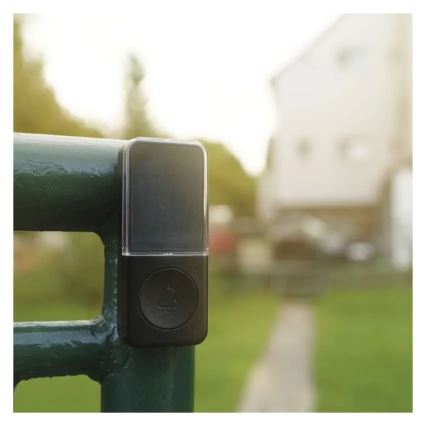 Langaton ovikello pistorasiaan 230V + 1xCR2032 musta