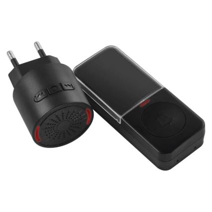 Langaton ovikello pistorasiaan 230V + 1xCR2032 musta