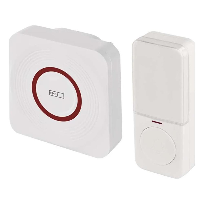Langaton ovikello pistorasiaan GoSmart 230V + 1xCR2032 valkoinen Wi-Fi