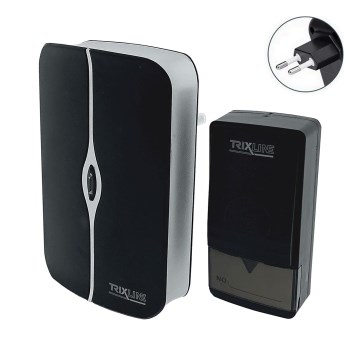 Langaton pistokeovikello PIEZO BELL 230V IP40 musta