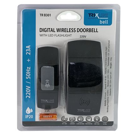 Langaton pistorasiakello BELL 230V + 1x23A musta