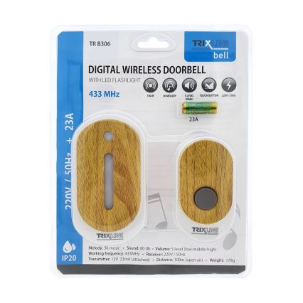 Langaton pistorasiakello BELL 230V + 1x23A ruskea