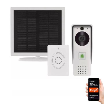 Langaton video-ovikello aurinkopaneelilla GoSmart 4400 mAh 3xAA IP44 Wi-Fi Tuya