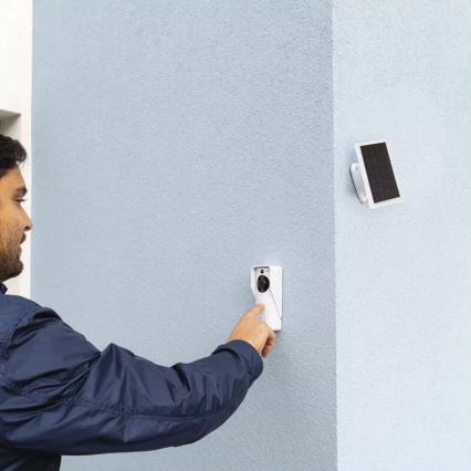 Langaton video-ovikello aurinkopaneelilla GoSmart 4400 mAh 3xAA IP44 Wi-Fi Tuya