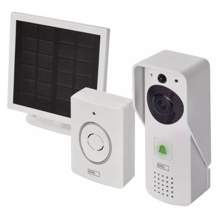 Langaton video-ovikello aurinkopaneelilla GoSmart 4400 mAh 3xAA IP44 Wi-Fi Tuya