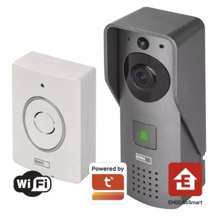 Langaton video-ovikello liiketunnistimella GoSmart 12V 3xAA IP44 Wi-Fi Tuya