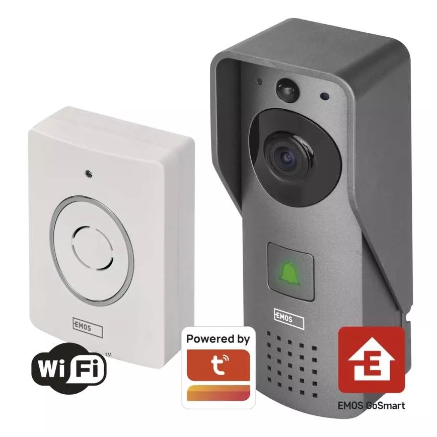Langaton video-ovikello liiketunnistimella GoSmart 12V 3xAA IP44 Wi-Fi Tuya