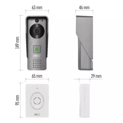 Langaton video-ovikello liiketunnistimella GoSmart 12V 3xAA IP44 Wi-Fi Tuya