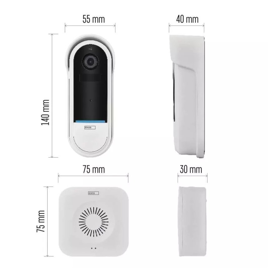 Langaton video-ovikello liiketunnistimella GoSmart 5V 3xAA IP65 Wi-Fi Tuya