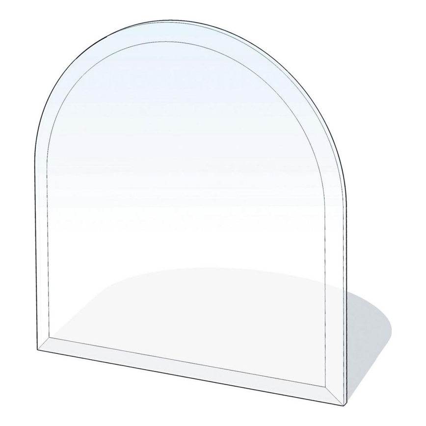 Lasi takan alle 1000x1000x6 mm puolikaari