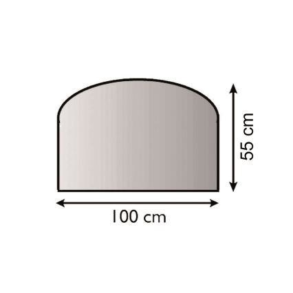 Lasi takan alle 1000x550x6 mm puolikaari