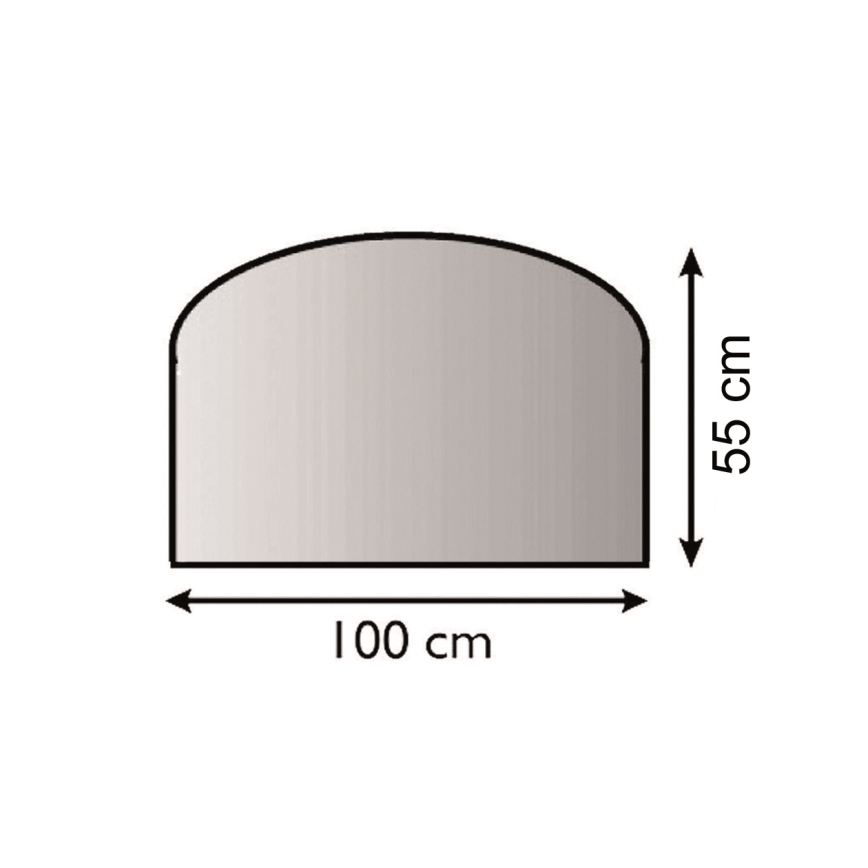 Lasi takan alle 1000x550x6 mm puolikaari
