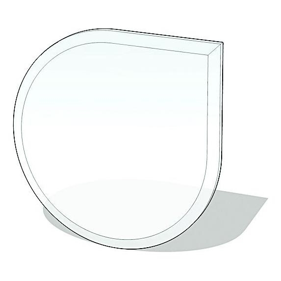 Lasi takan alle 1100x1100x6 mm repeämä