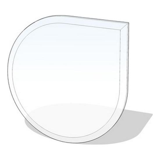 Lasi takan alle 1100x1100x8 mm repeämä